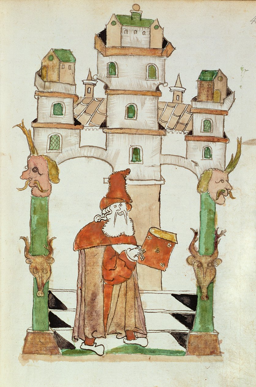 Ms Add 15697 fol.44 Den arabiske astrologen Albumasar, fra en samling skrevet av Jacobus Scracz de Indagine av German School
