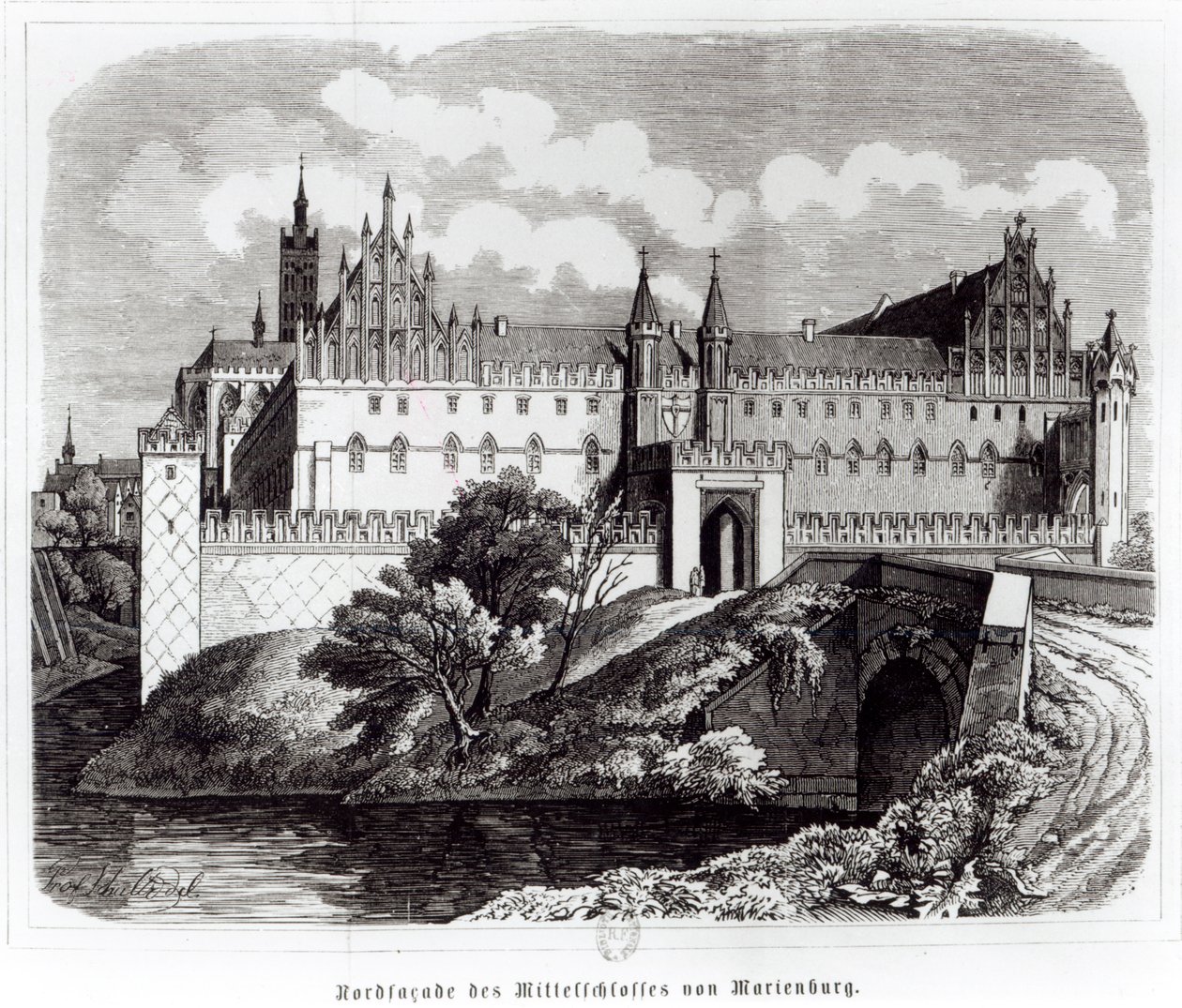 Nordfasaden til slottet Marienburg av German School