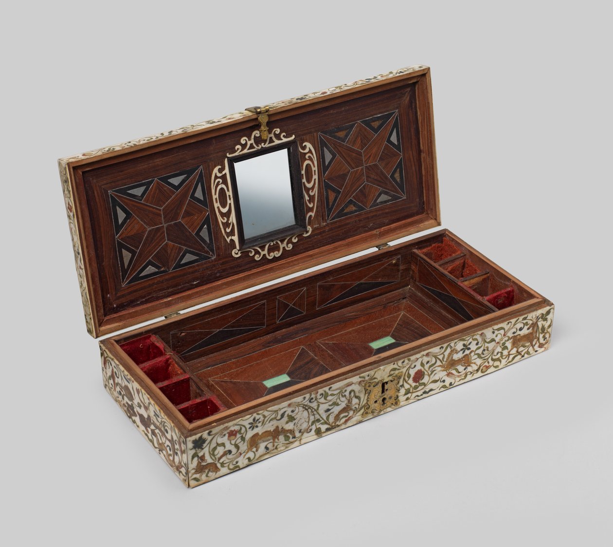 Malt ekteskapskrin i elfenben, 1600-99 av German School