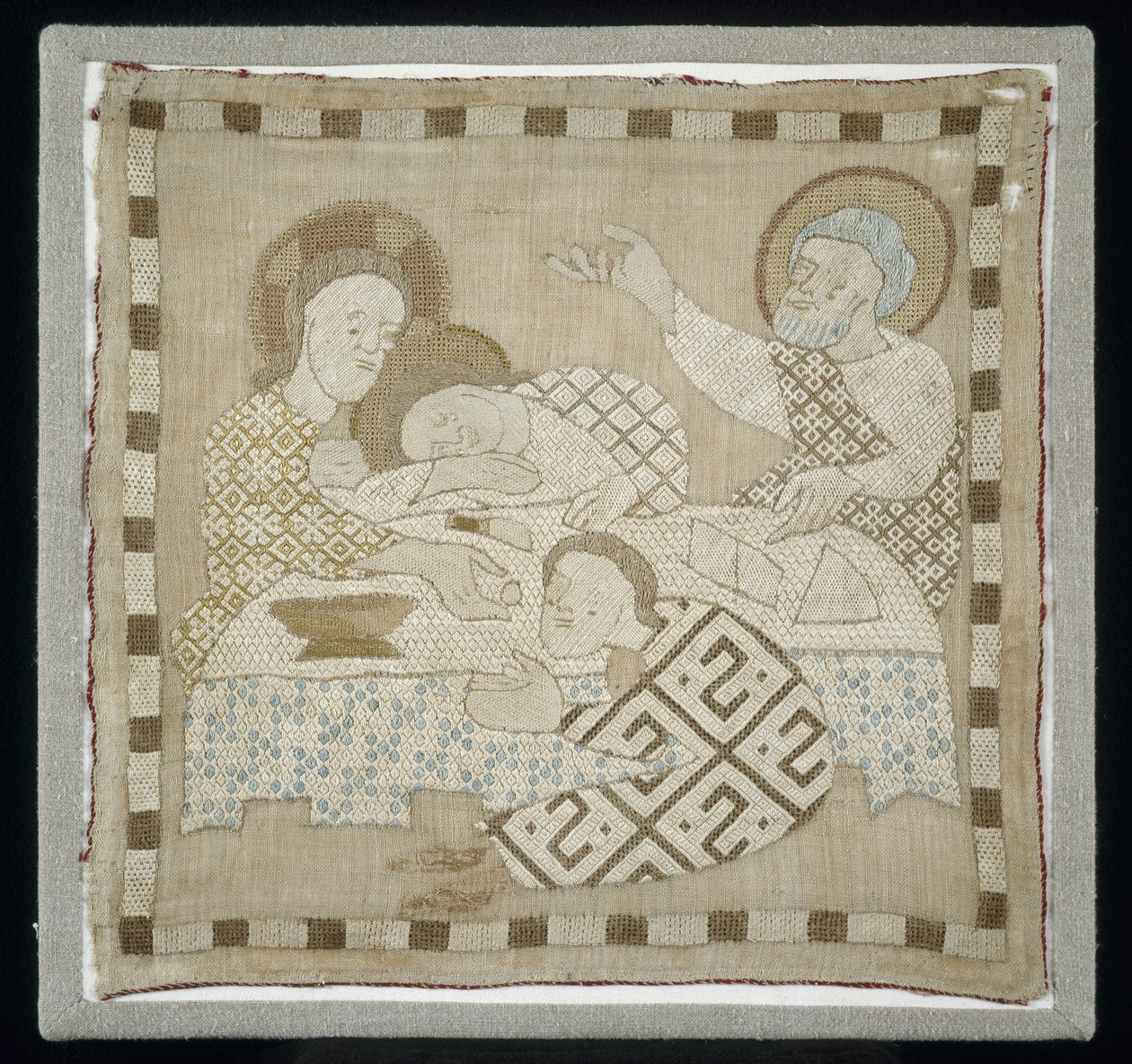 En del av et antependium som viser nattverden, 1300-10 av German School