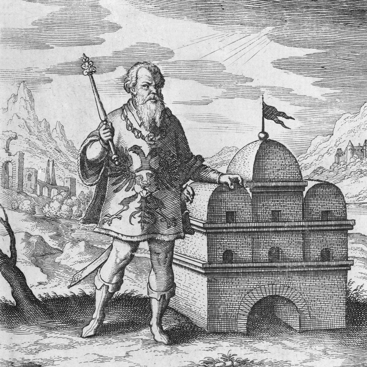 Filosof herald fra Musaeum Hermeticum av German School