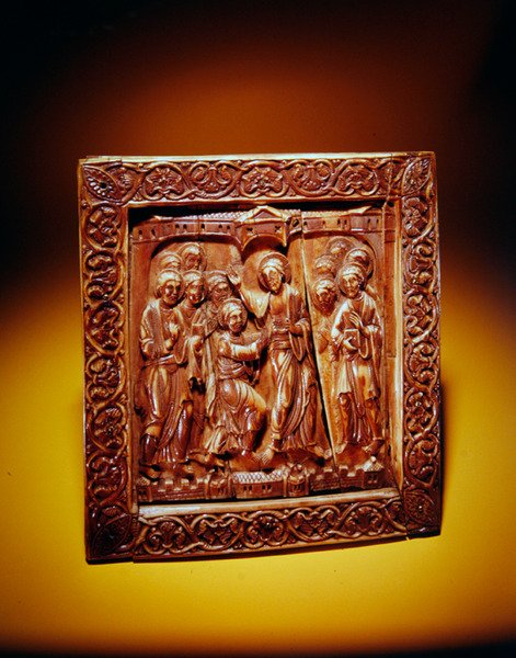 Plakett med tvilende Thomas, ca. 1140-60 (hvalross elfenben) av German School