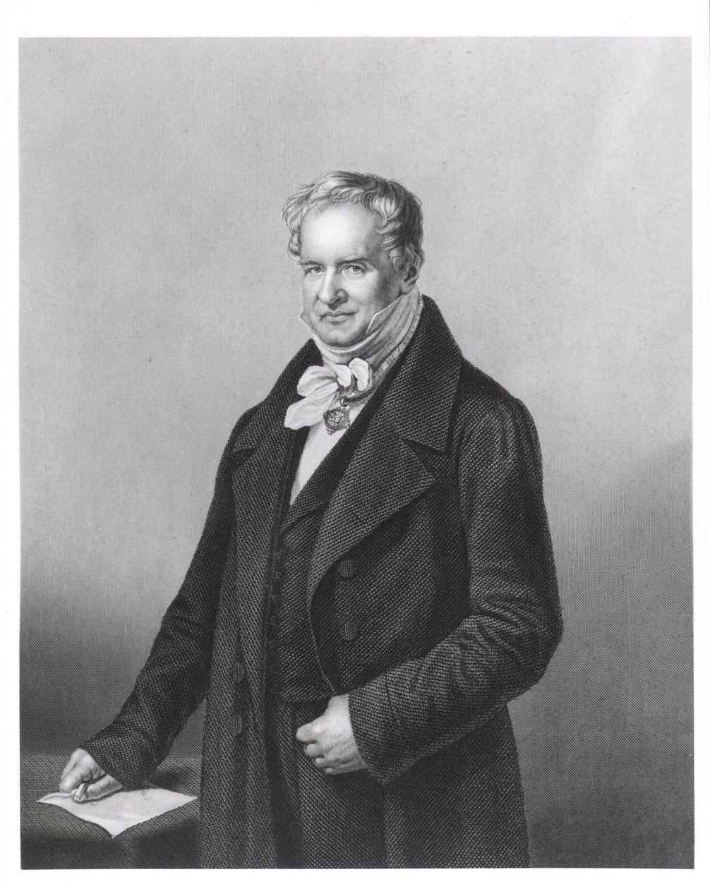 Portrett av baron Alexander von Humboldt (1769-1859) av German School