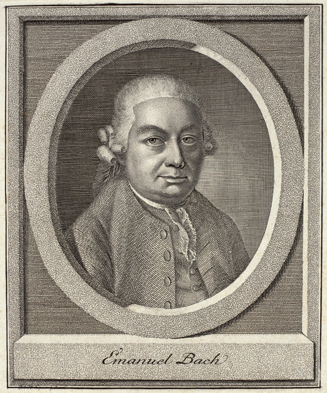 Portrett av Carl Philipp Emanuel Bach (1714-88) av German School