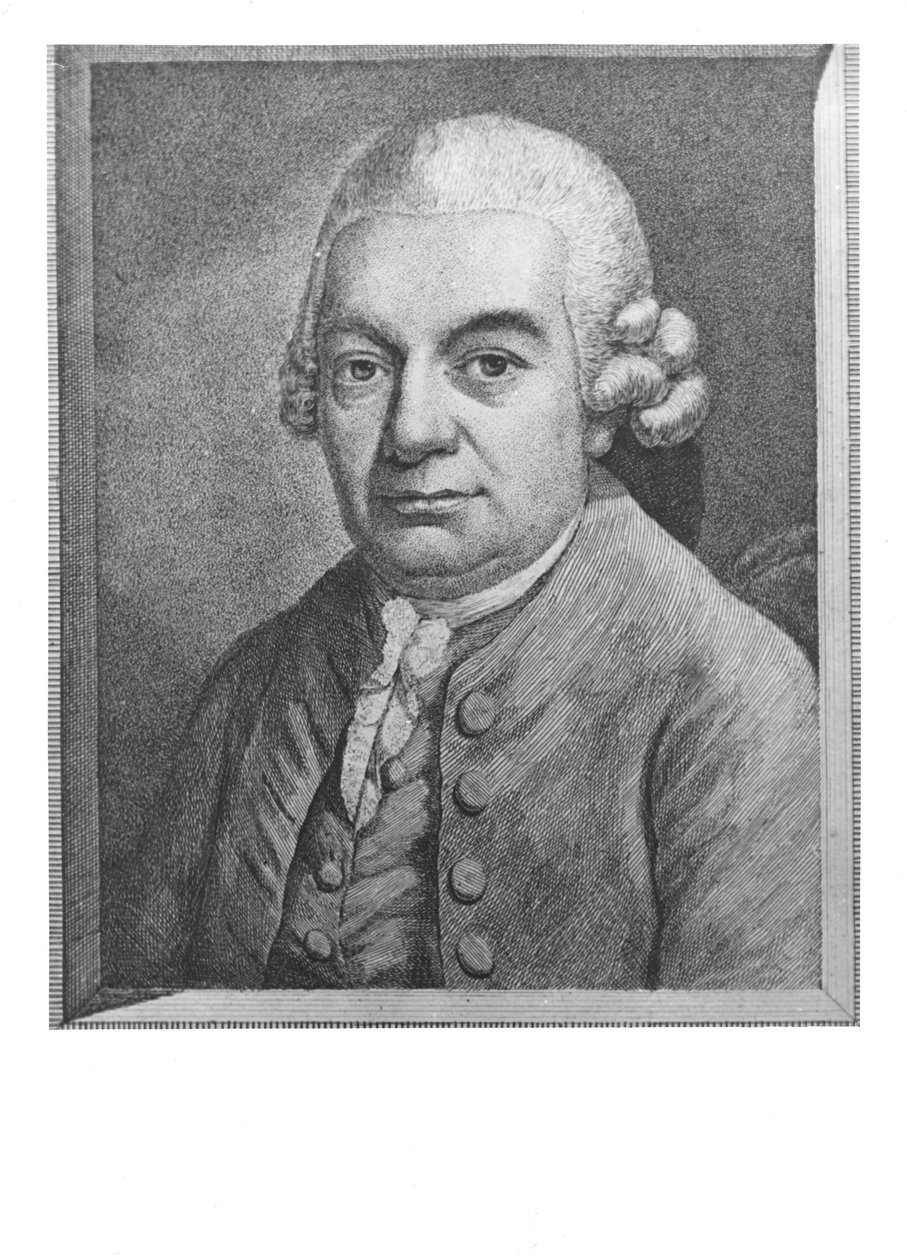 Portrett av Carl Philipp Emanuel Bach (1714-88) av German School