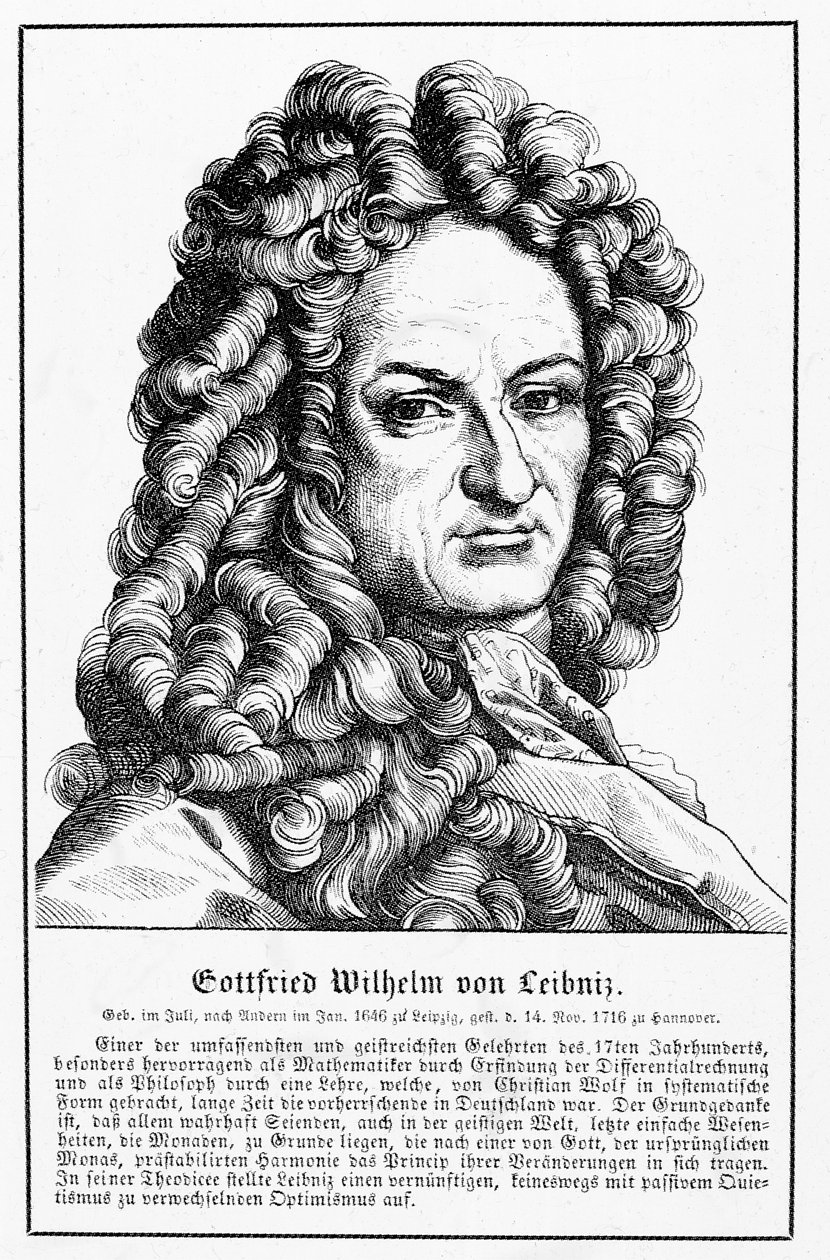 Portrett av Gottfried Wilhelm Leibniz (1646-1716) av German School