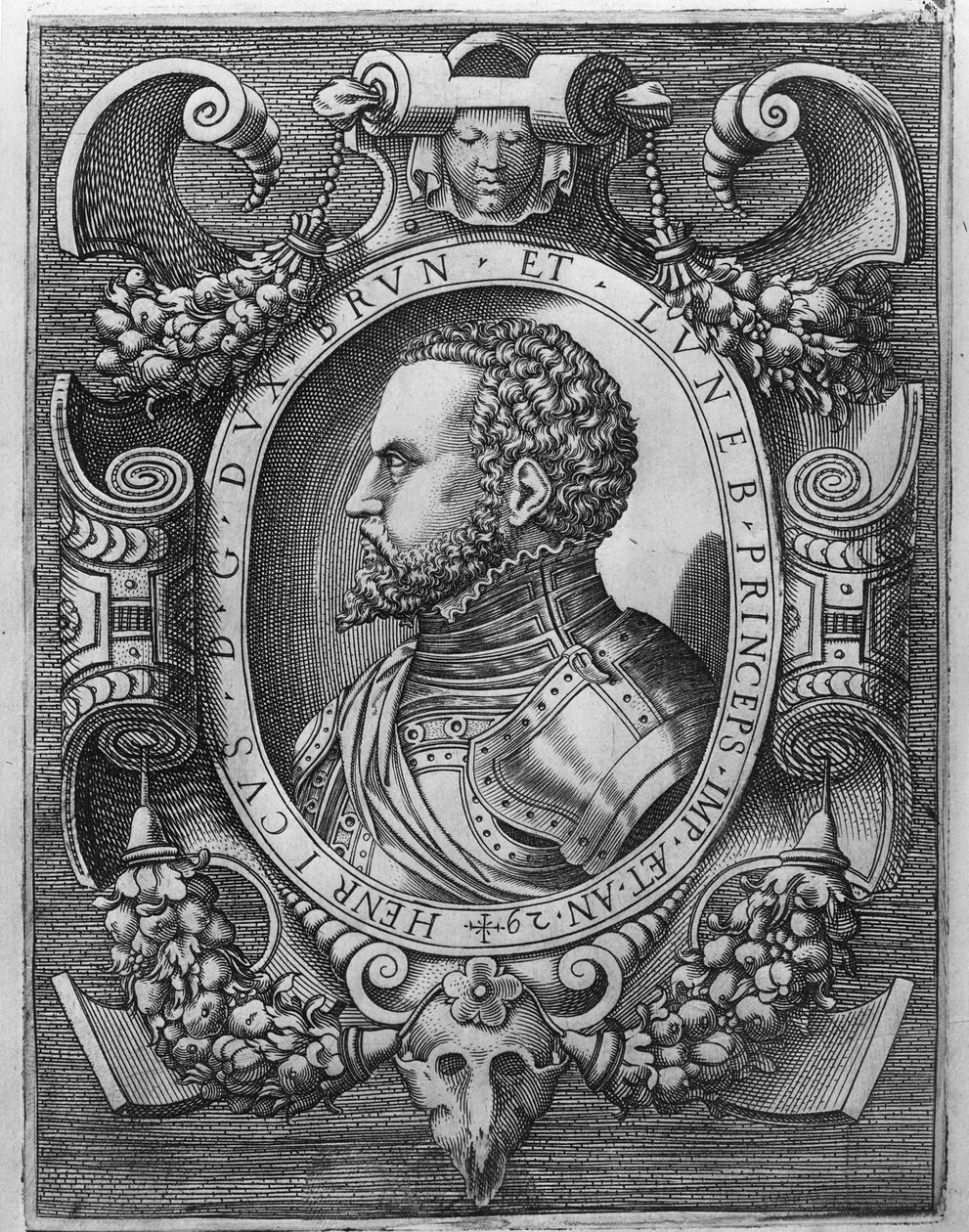 Portrett av Henrik den yngre (1489-1568), hertug av Brunswick og Luneburg, 1529 av German School