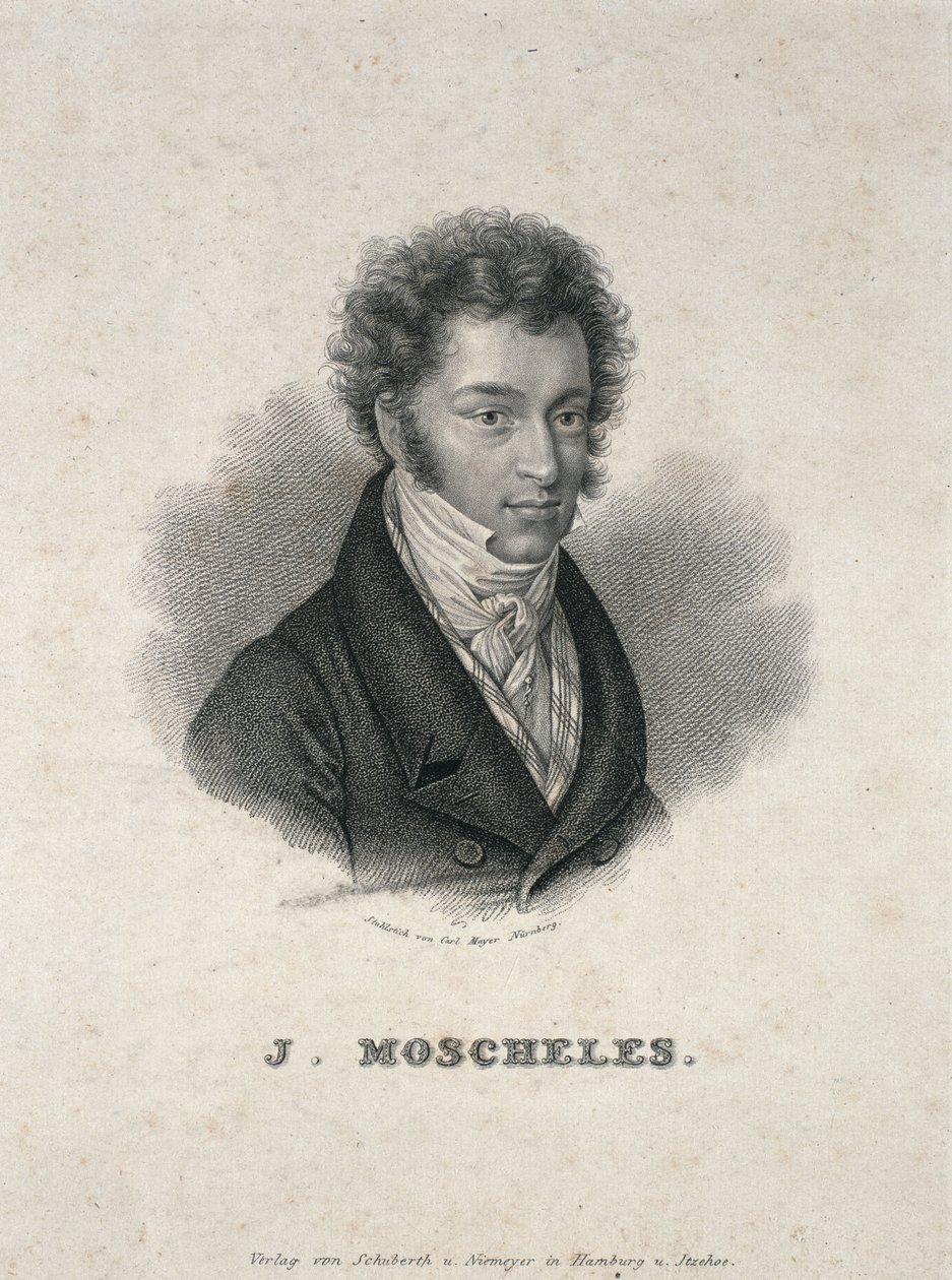 Portrett av Ignaz Moscheles (1794-1870) av German School