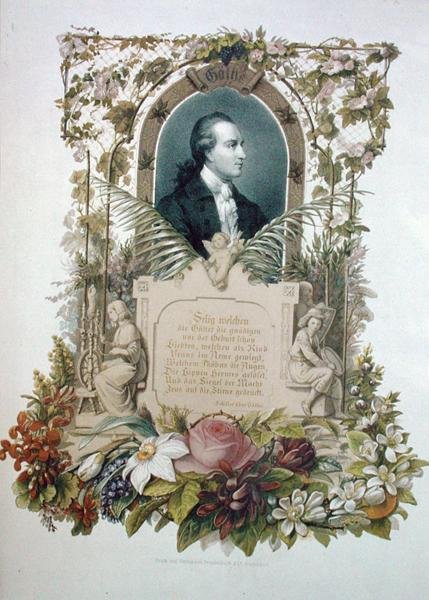 Portrett av Johann Wolfgang von Goethe (1749-1832) poet og dramatiker av German School