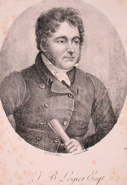 Portrett av Johann Bernhard Logier (1777-1846) (gravering) av German School