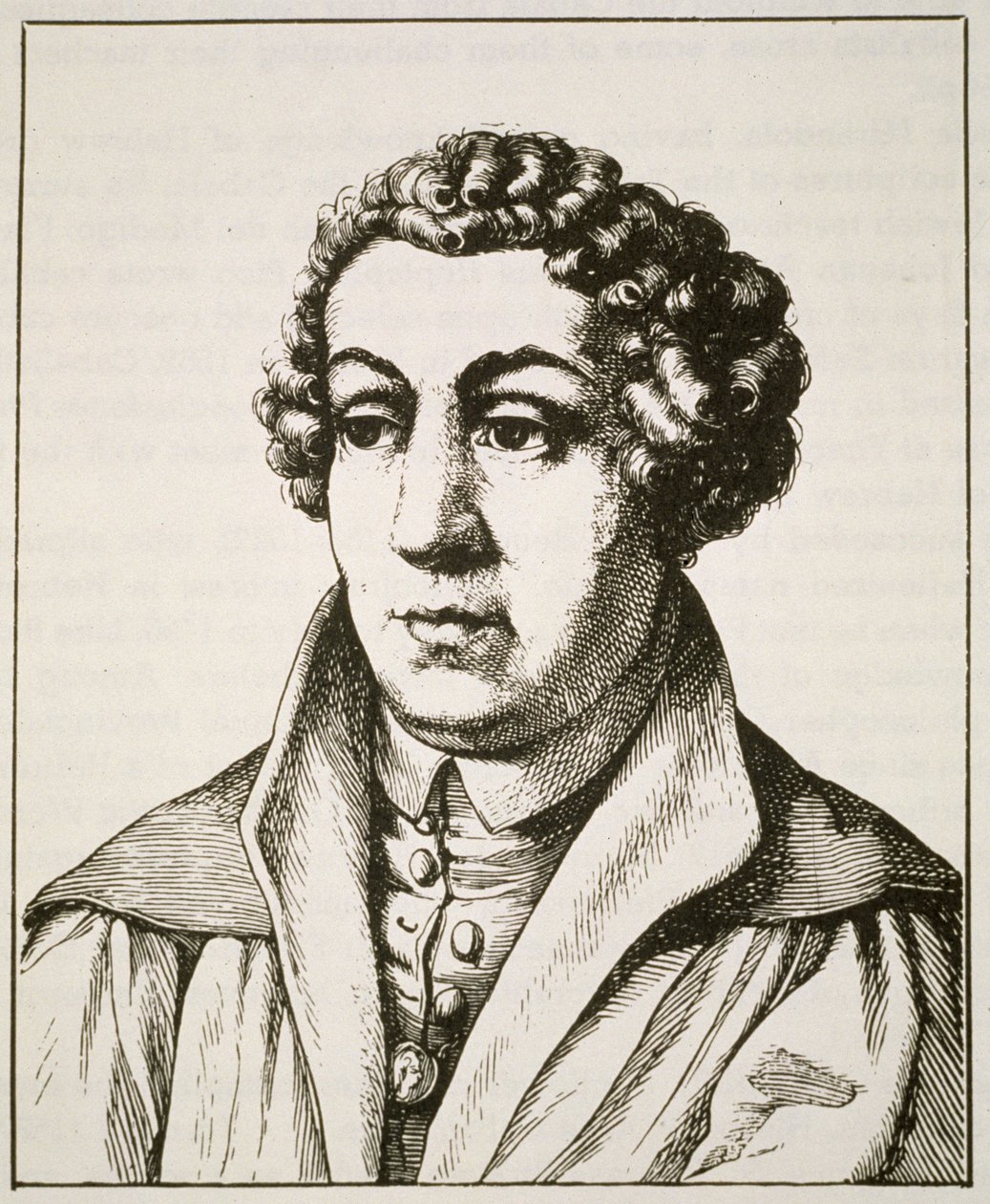 Portrett av Johann Reuchlin (1455-1522) kopi av en 19. tysk gravering, illustrert i History of Magic, utgitt sent på 1800-tallet av German School
