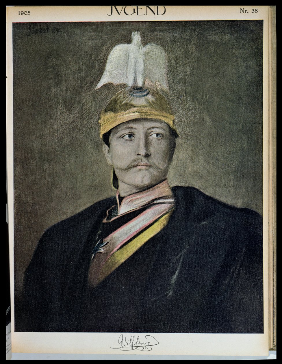 Portrett av Kaiser Wilhelm II (1859-1941) fra ungdom, 1905 av German School