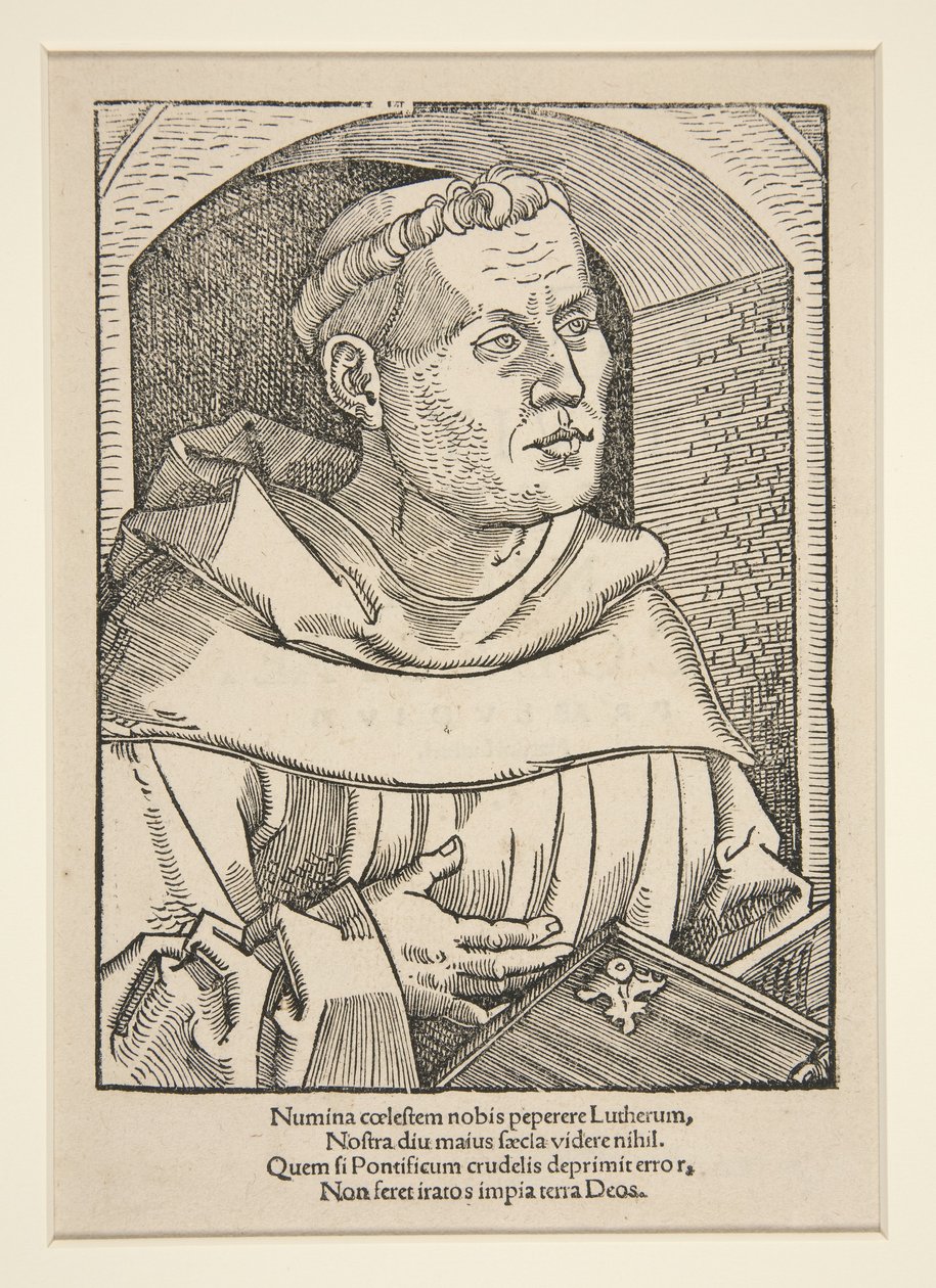 Portrett av Martin Luther (tresnitt) av German School