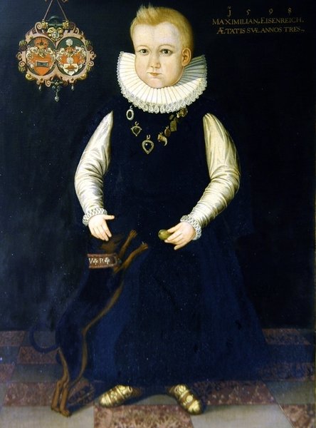 Portrett av Maximilian Eisenreich, 3 år gammel av German School