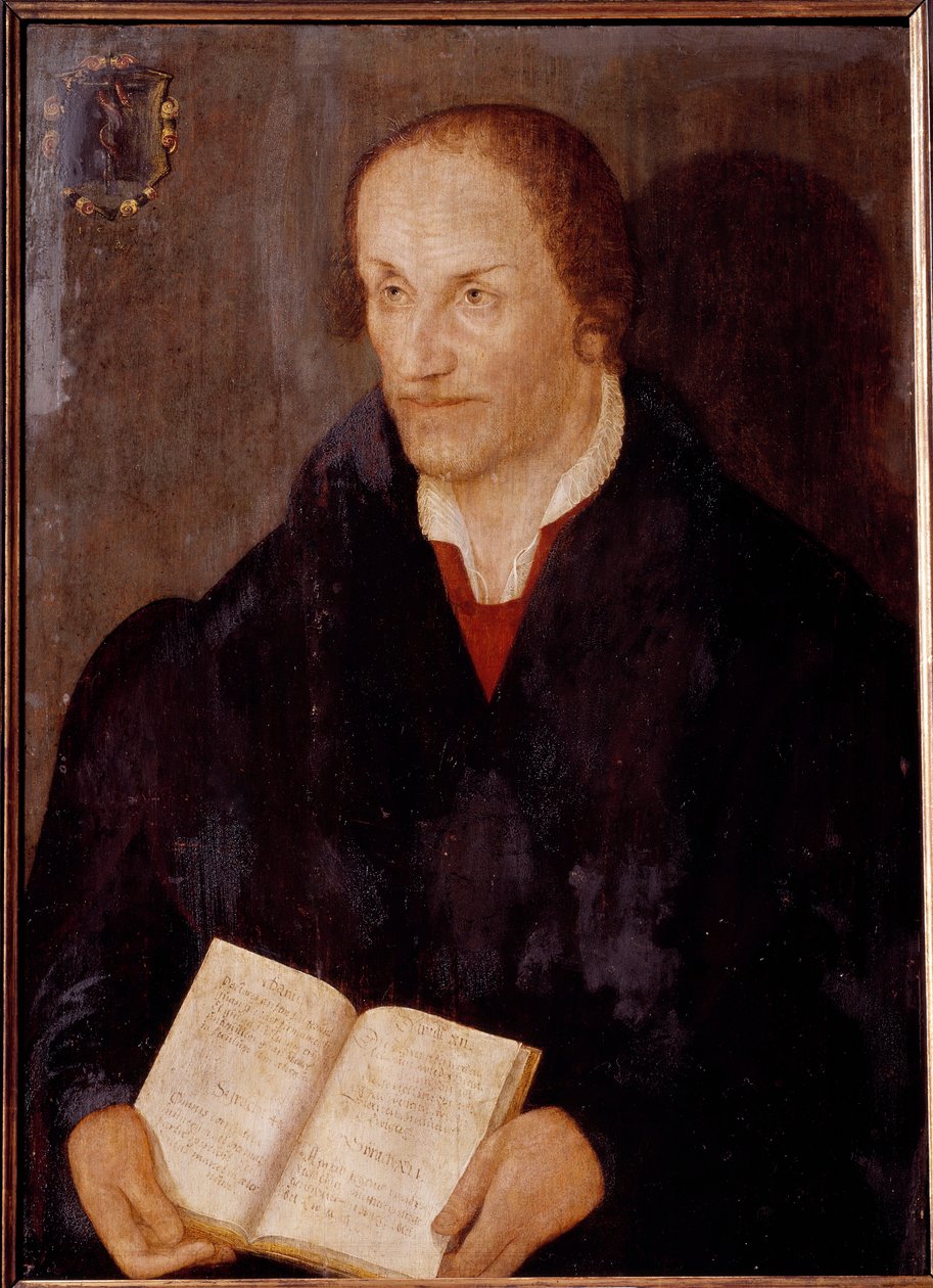 Portrett av Philippe Melanchton (Philipp Melantone eller Melanchthon av German School