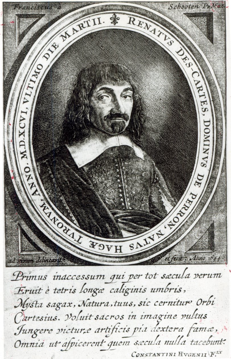 Portrett av Rene Descartes, 1644 av German School