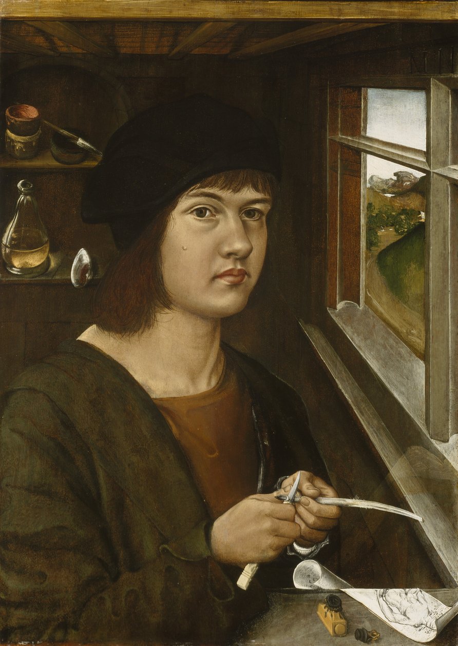 Portrett av en ung kunstner, ca. 1500 av German School