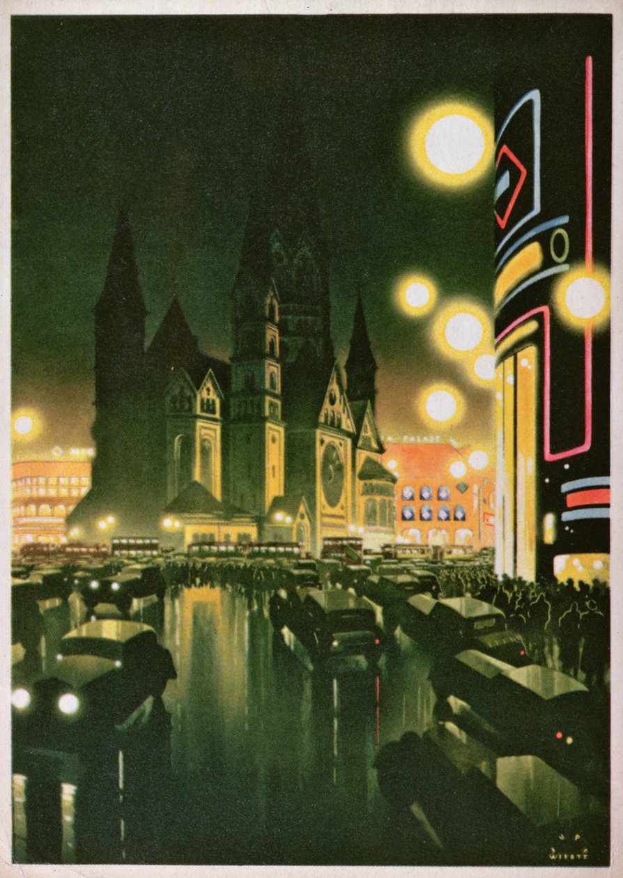 Postkort som viser Berlin, ca. 1930-6 av German School