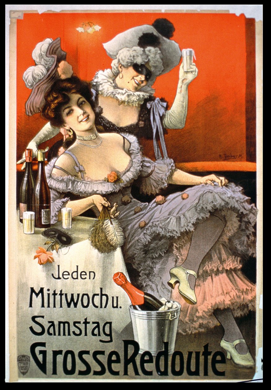 Plakat Annonsering Grosse Redoute av German School