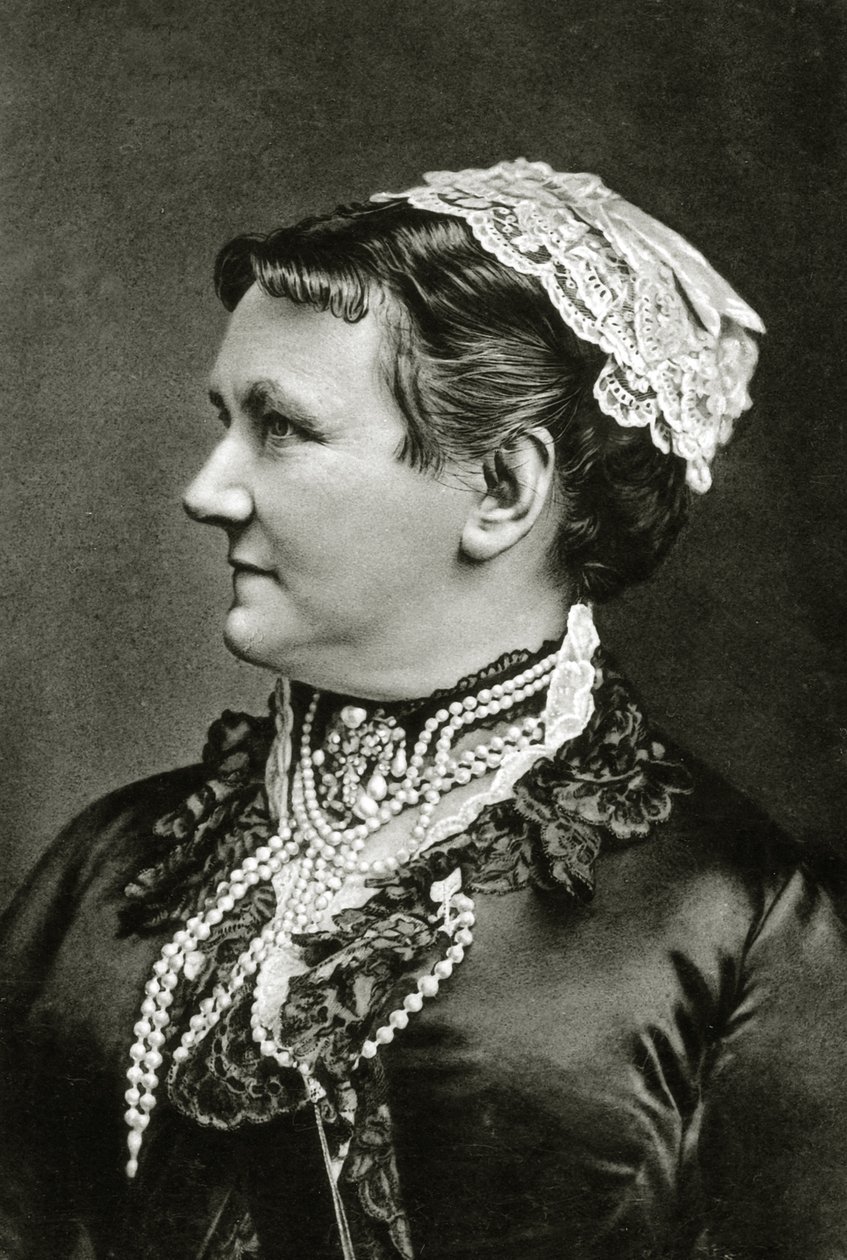 Dronning Carola av Sachsen ca. 1890 (s/hvitt-bilde) av German School