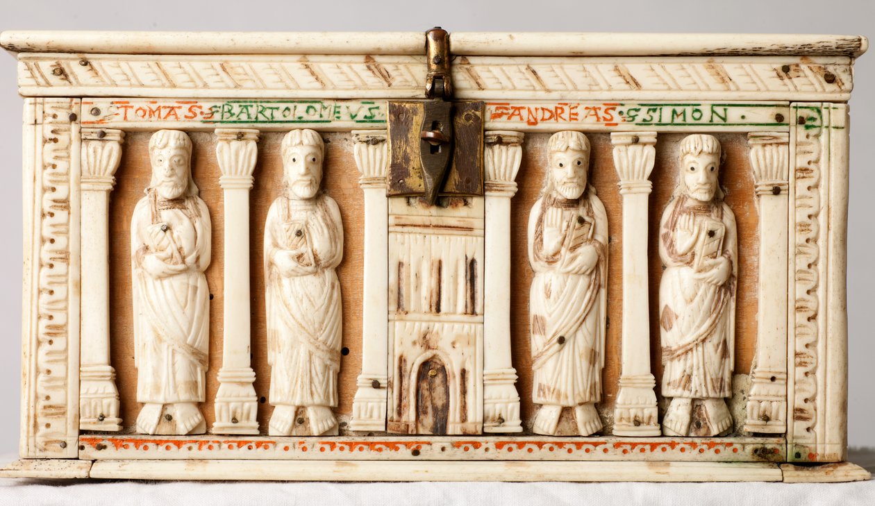 Relikvieskrin, Köln, Tyskland, ca. 1150 (tre og elfenben) av German School