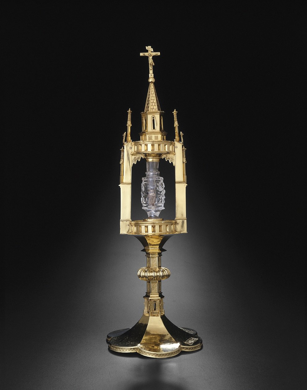Relikvieskrin med tann av døperen Johannes, metallarbeid: 1375-1400 av German School