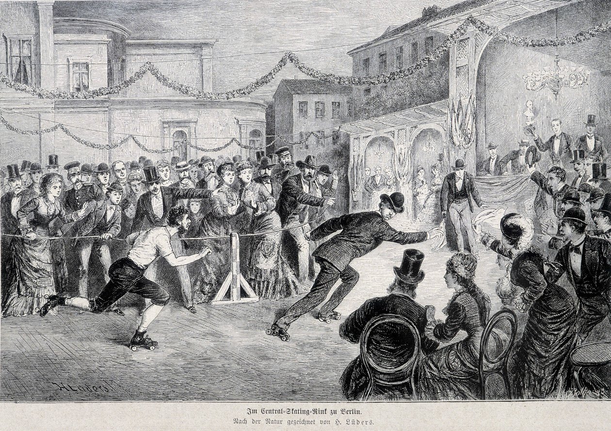 Roulette skateløp i berlin i 1878. av German School