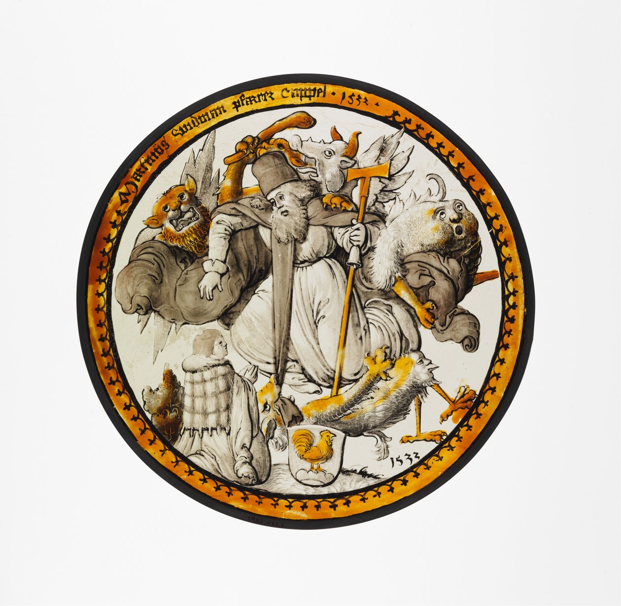 Roundel with the Temptation of Saint Anthony av German School