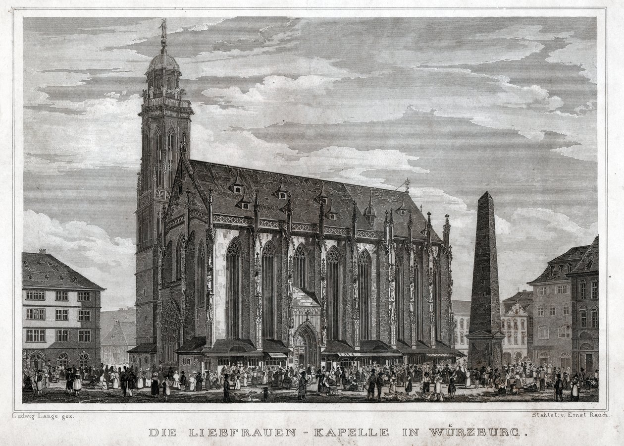 Den hellige Maria av Würzburg. (gravering, ca. 1850) av German School