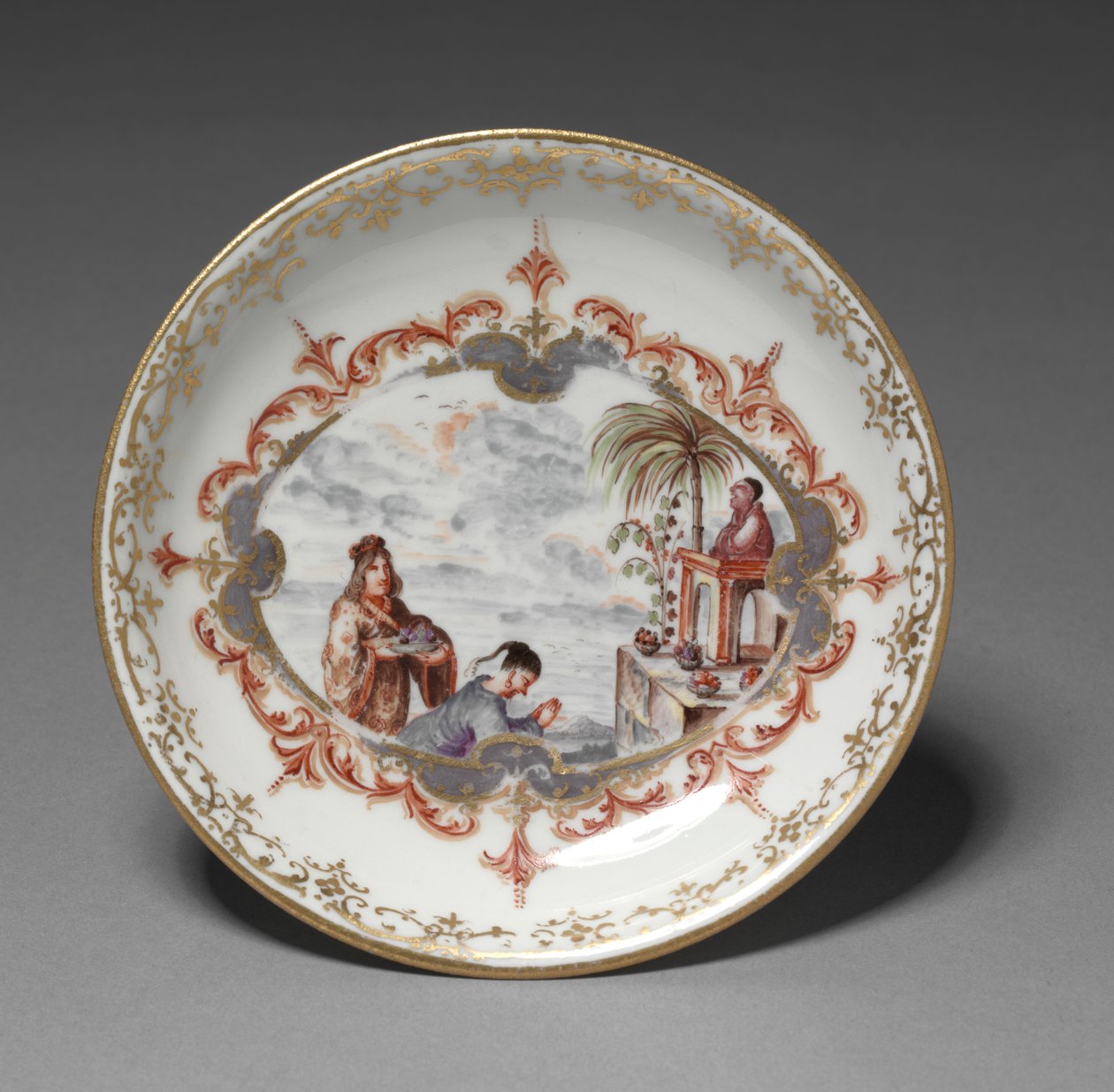 Fat, produsent Meissen Porselensfabrikk, Tyskland, ca. 1723 av German School