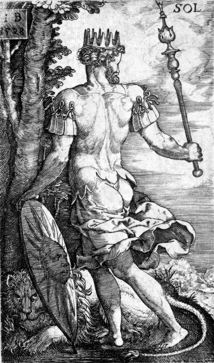 Sol, trykt av Georg Pencz, 1529 av German School