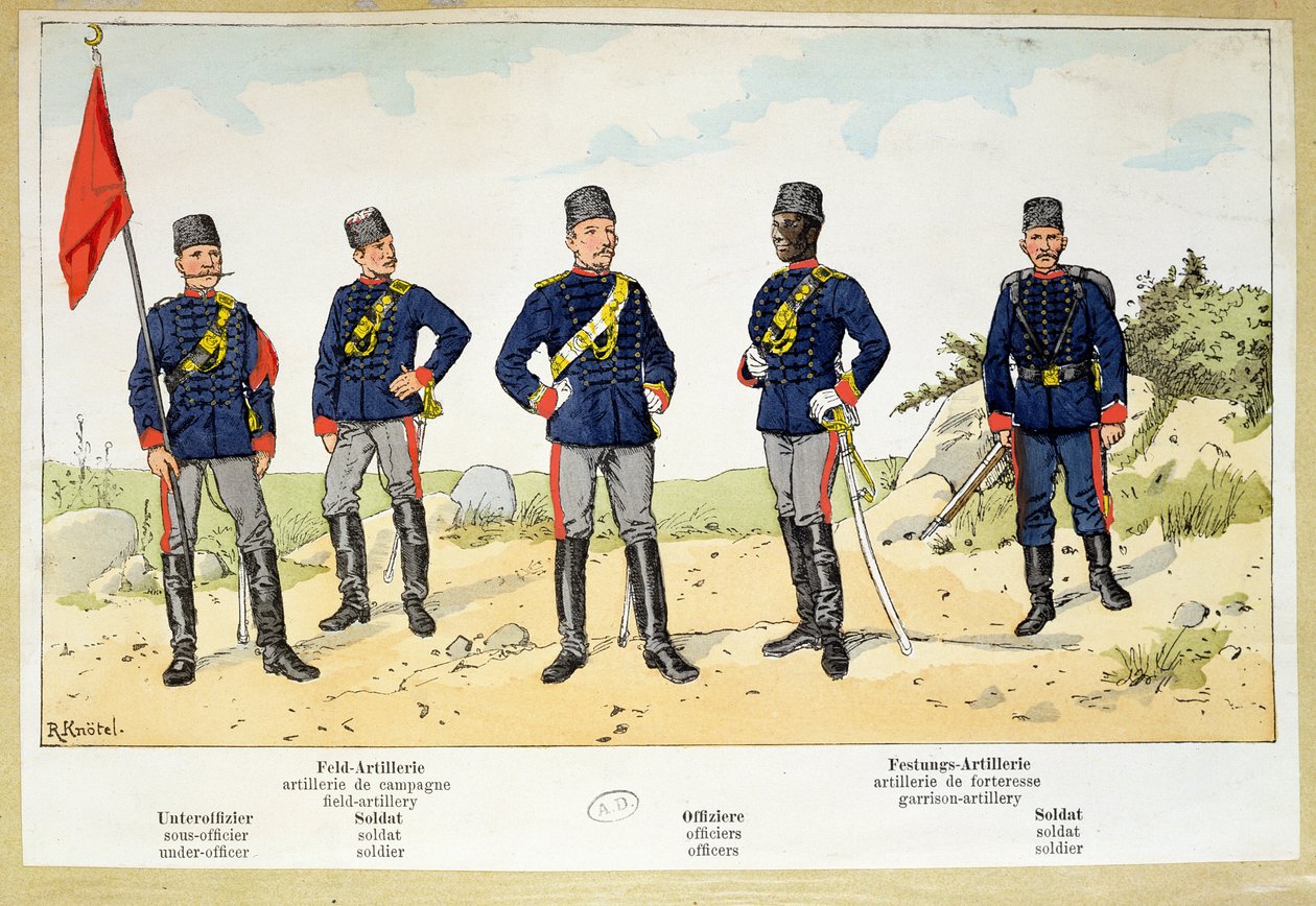 Soldater fra den tyrkiske hæren, ca. 1900 av German School