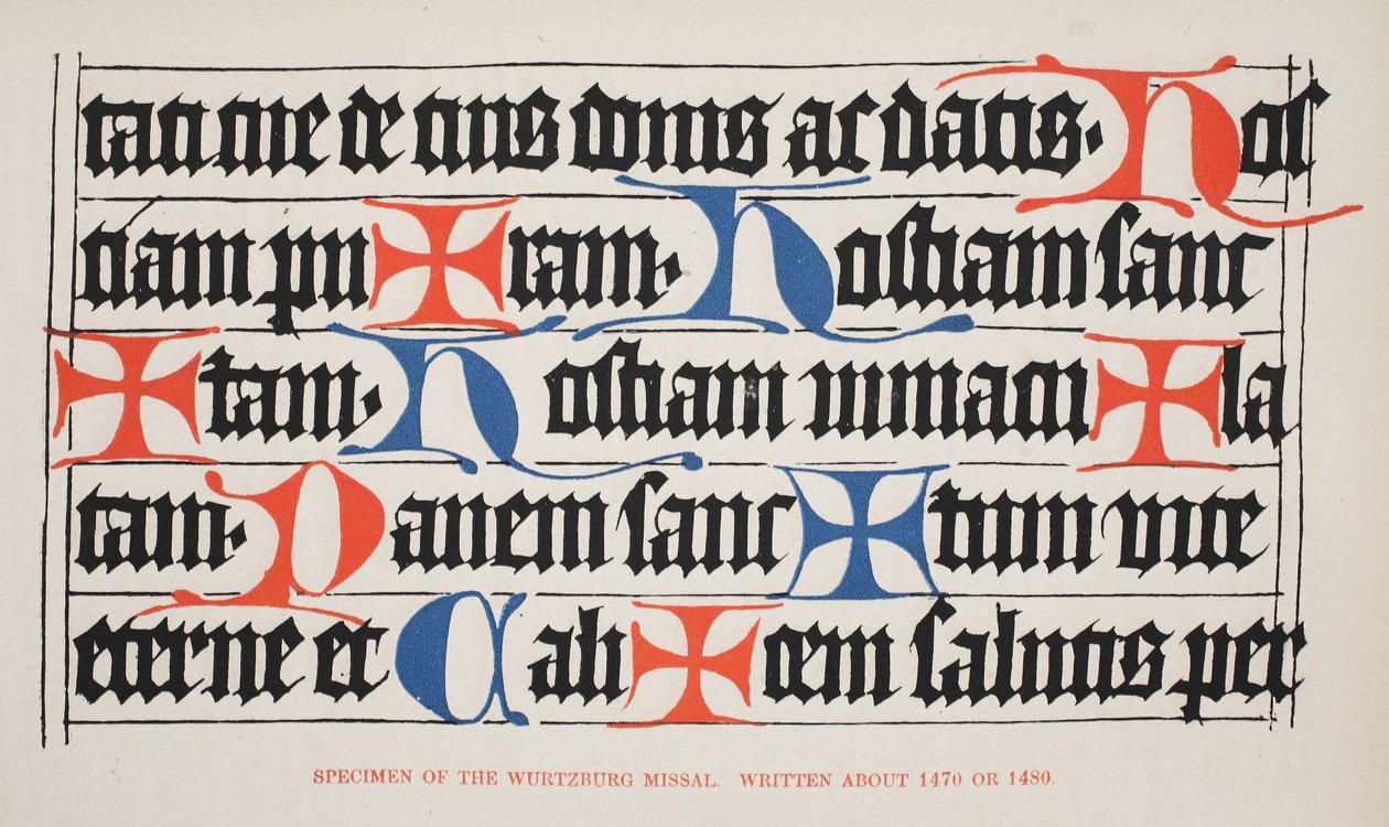 Eksemplar av Wurtzburg Missal, skrevet rundt 1470 eller 1480 av German School
