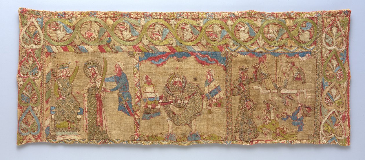 Stal med St. Catherines martyrium, Rheinland, ca. 1200 av German School
