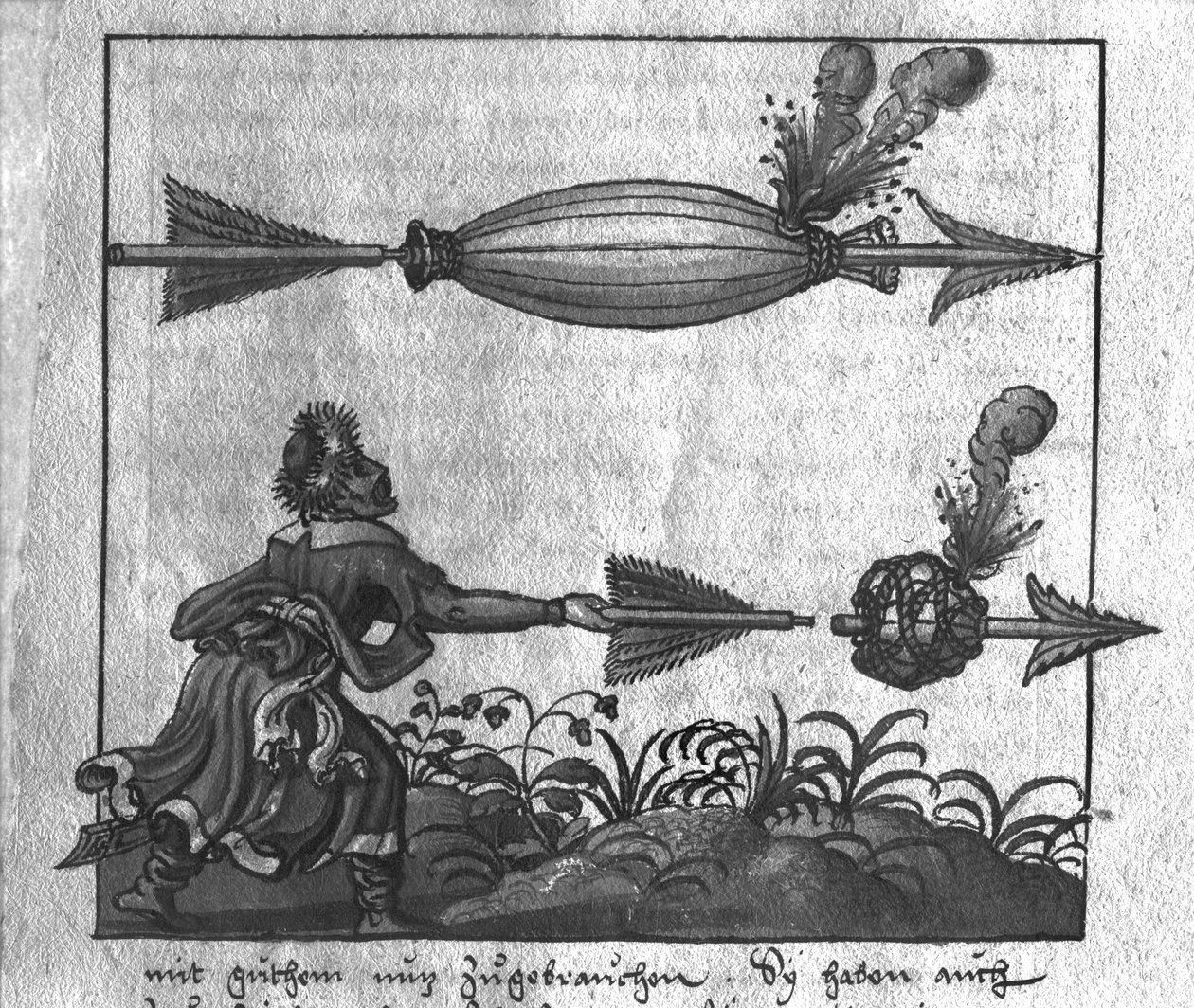 Tactical Use of Artillery: Incendiary Arrows, illustrasjon fra L