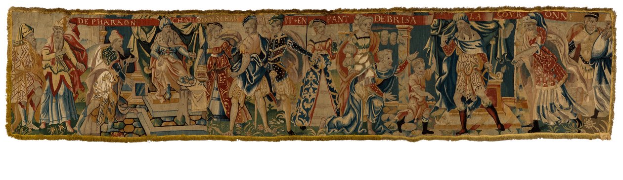 Tapet som viser Moses som kaster ned faraos krone og blir straffet, fra Rheinland av German School