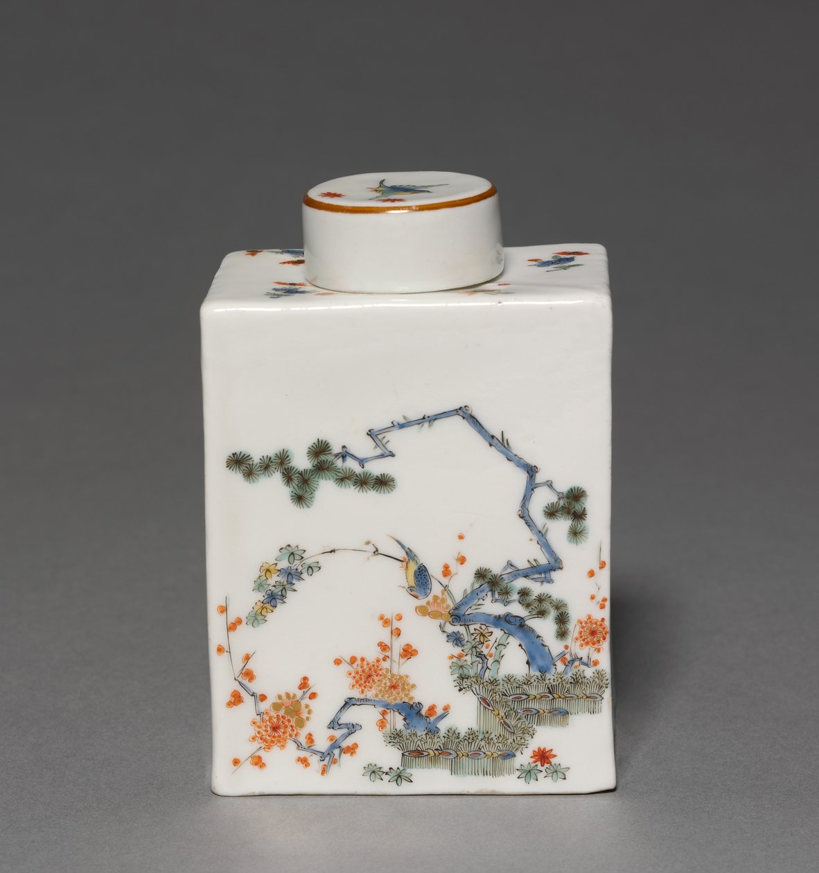 Tea Caddy, produsent Meissen Porselensfabrikk, Tyskland, ca. 1735 av German School