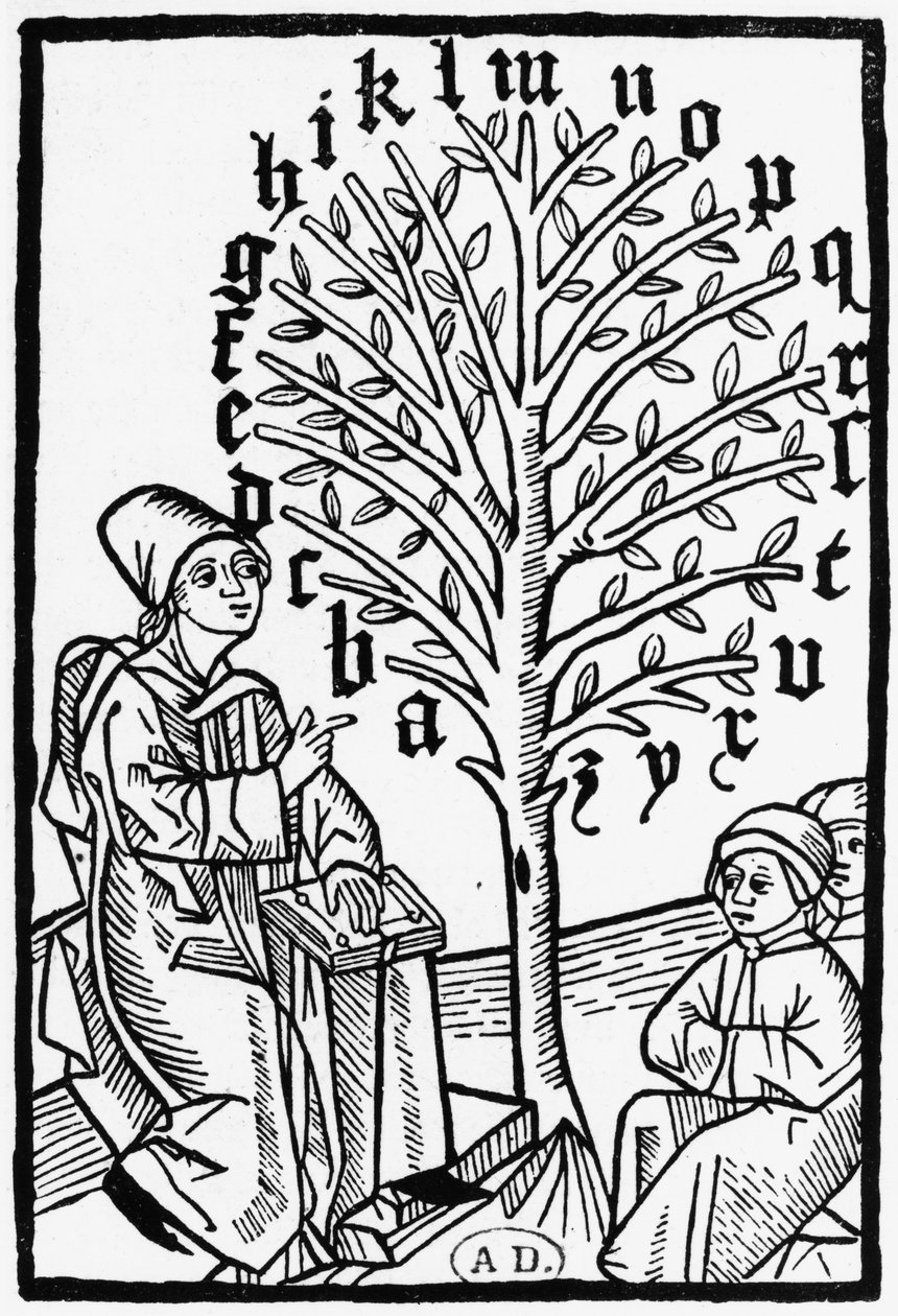 Undervisning i alfabetet, 1490 av German School