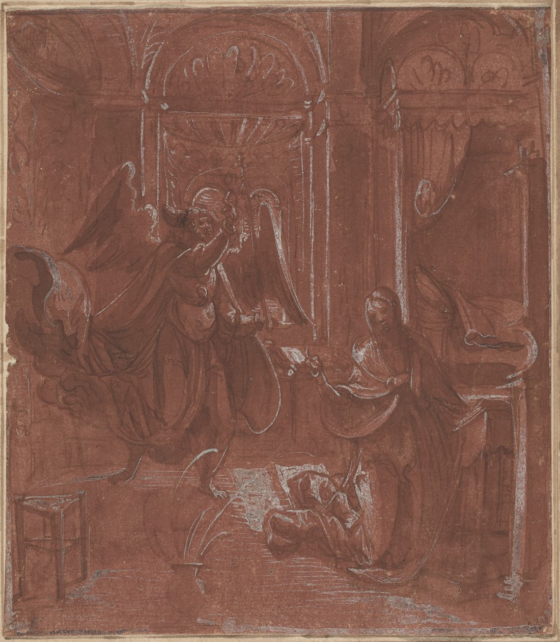 Bebudelsen, ca. 1520 (penn og blekk) av German School