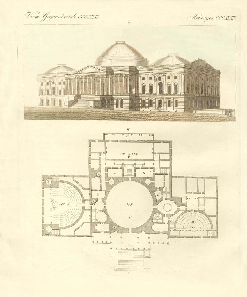 The Capitol of the United States at Washington (farget gravering) av German School
