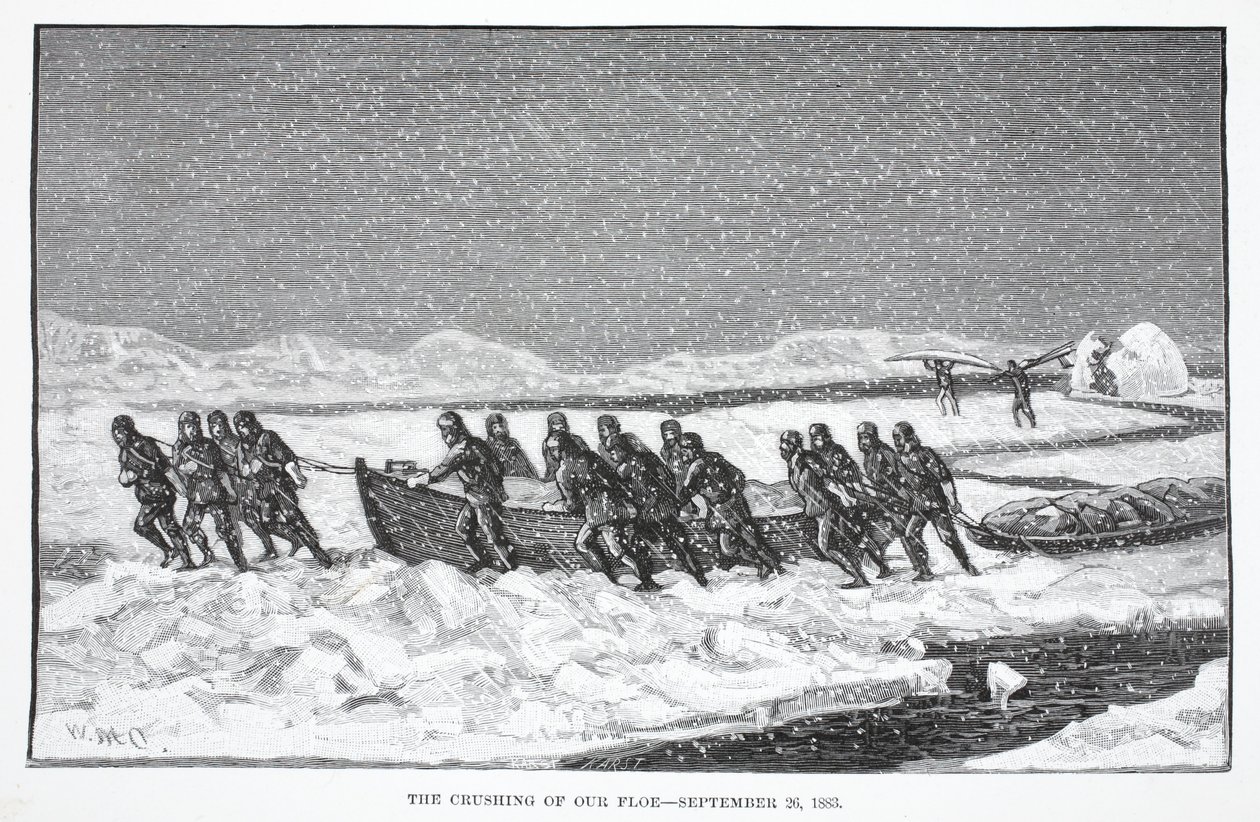 The Crushing of our Floe, 26. september 1883, pub. London 1886 av German School