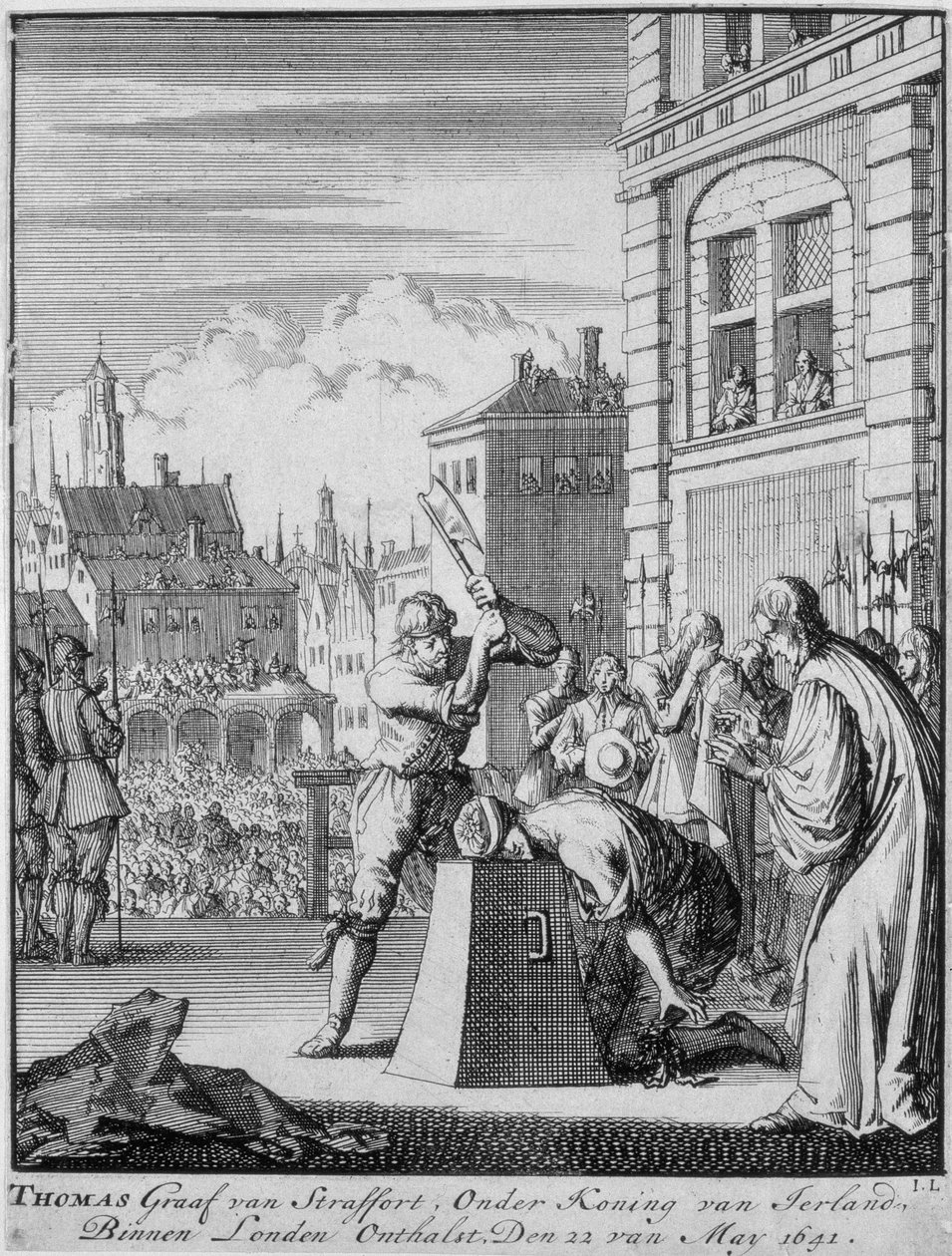 Henrettelsen av jarlen av Strafford (1593-1641) på Tower Hill, 12. mai 1641 av German School