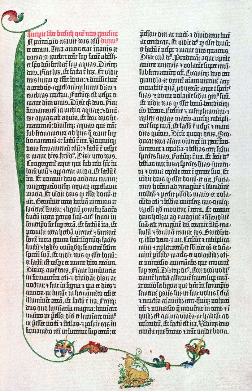 Gutenberg-bibelen, Mainz ca. 1450-55 av German School