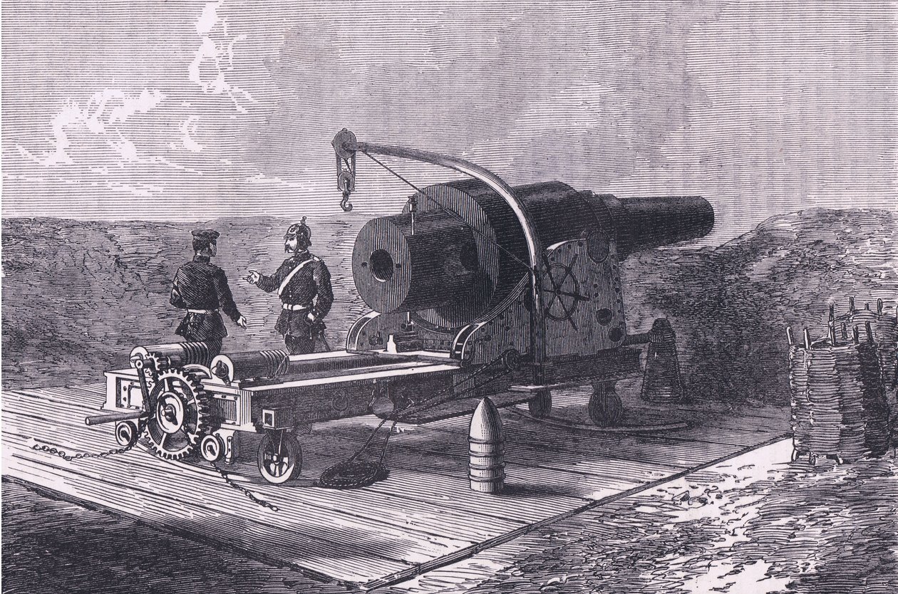 The Krupp Gun, Cassells History of the War between France and Germany utgitt av Cassell and Company Limited, ca. 1890 (litho) av German School