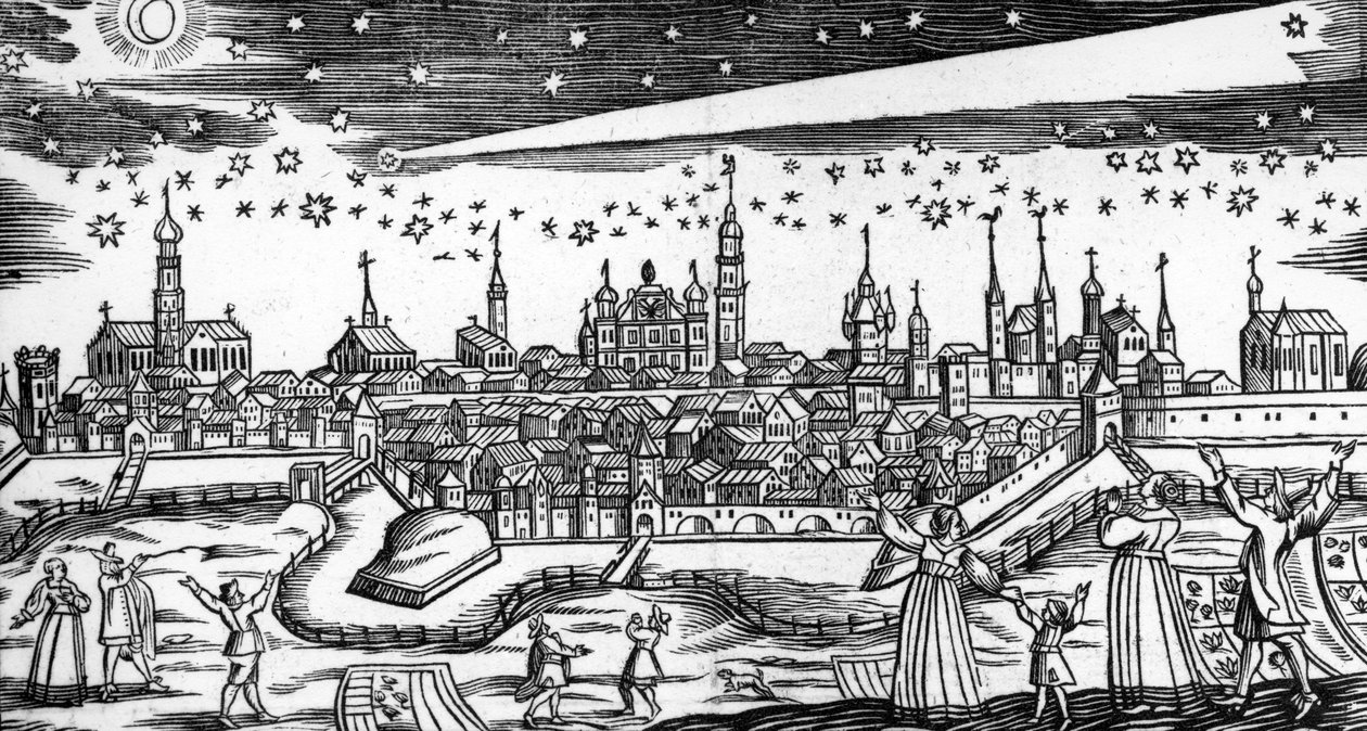 The Terrible Comet of 1680 av Bach Abraham av German School