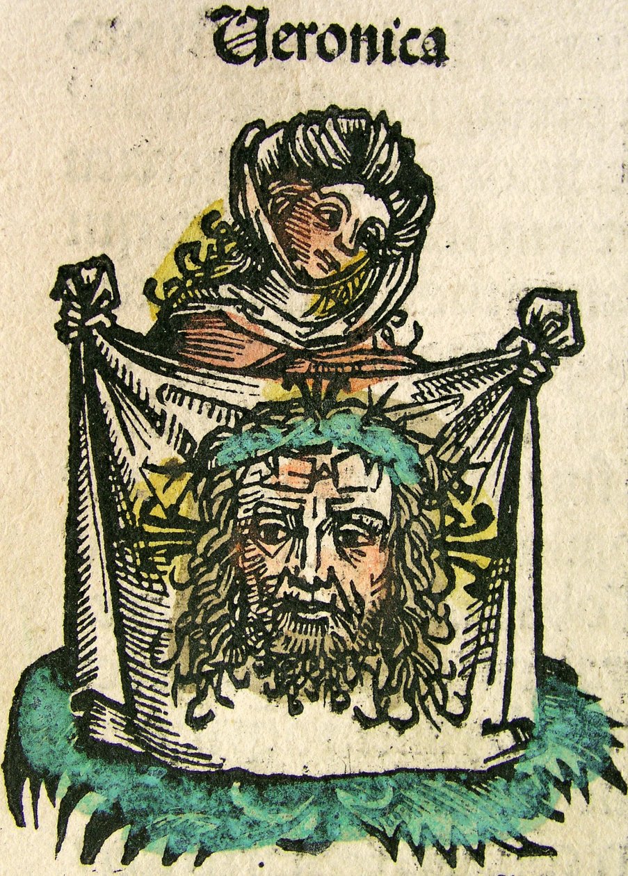 The Veil of Veronica, publisert i Nuremberg Chronicle, 1493 av German School
