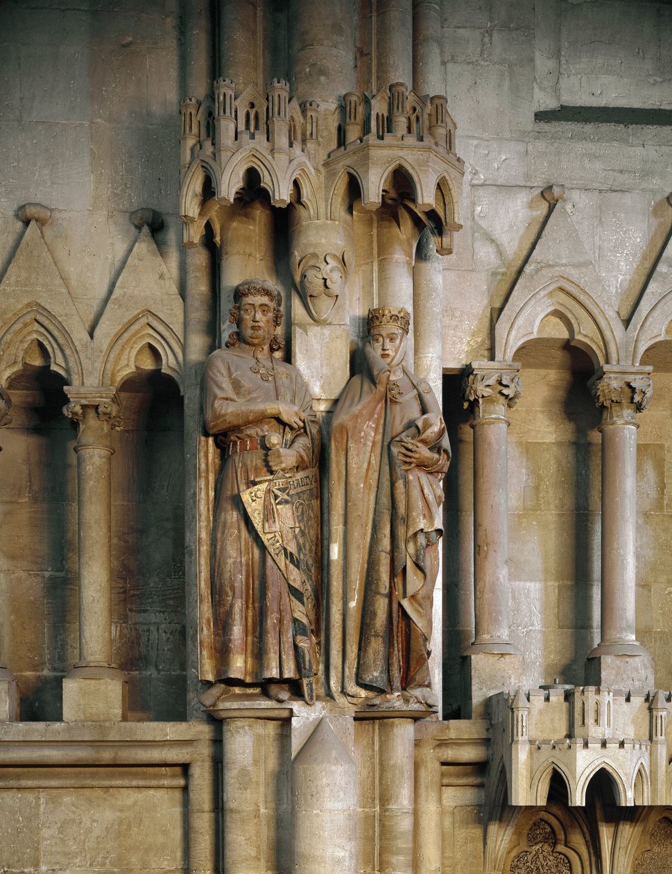 Ridderen Ekkard og hans kone Uta (Hermann og Reglindis) Skulptur av den tyske skolen. 1245 katedralen Saint Peter og Paul, Naumburg, Tyskland av German School