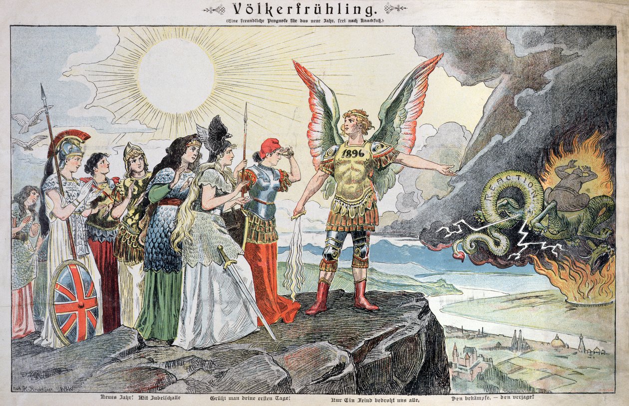 Folket i Europa om våren, 1896 av German School