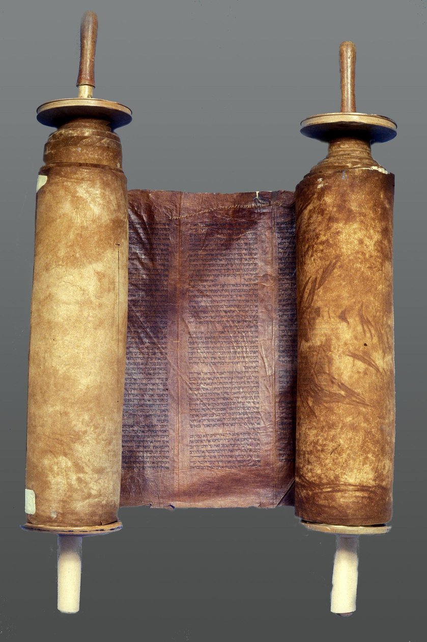 Torah-rulle (tre og pergament) av German School