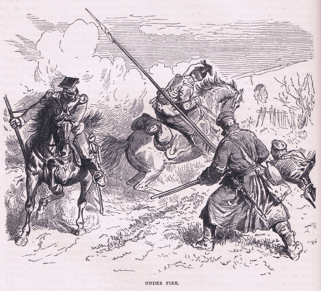 Under ild, Cassells History of the War between France and Germany utgitt av Cassell and Company Limited, ca. 1890 (litho) av German School